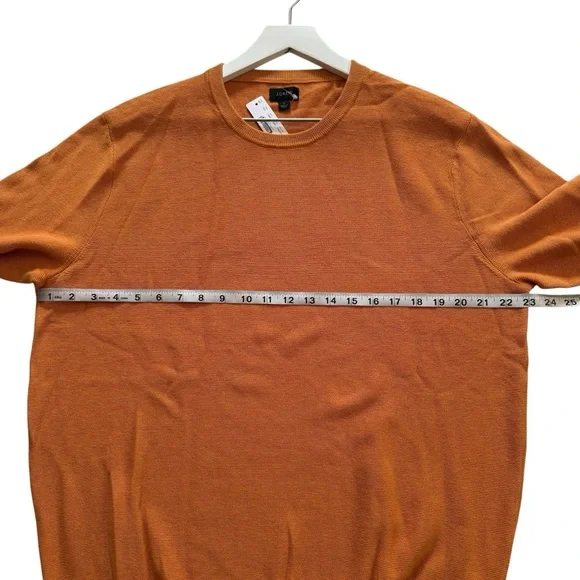 NWT J. Crew Men’s Size Large Orange 100% Cotton Pullover Sweater